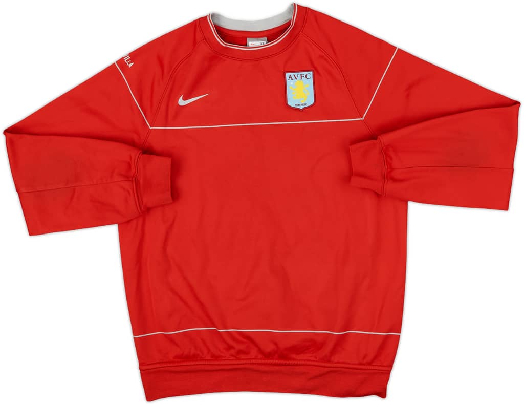 2008-09 Aston Villa Nike Sweat Top - 8/10 - (XL.Boys)