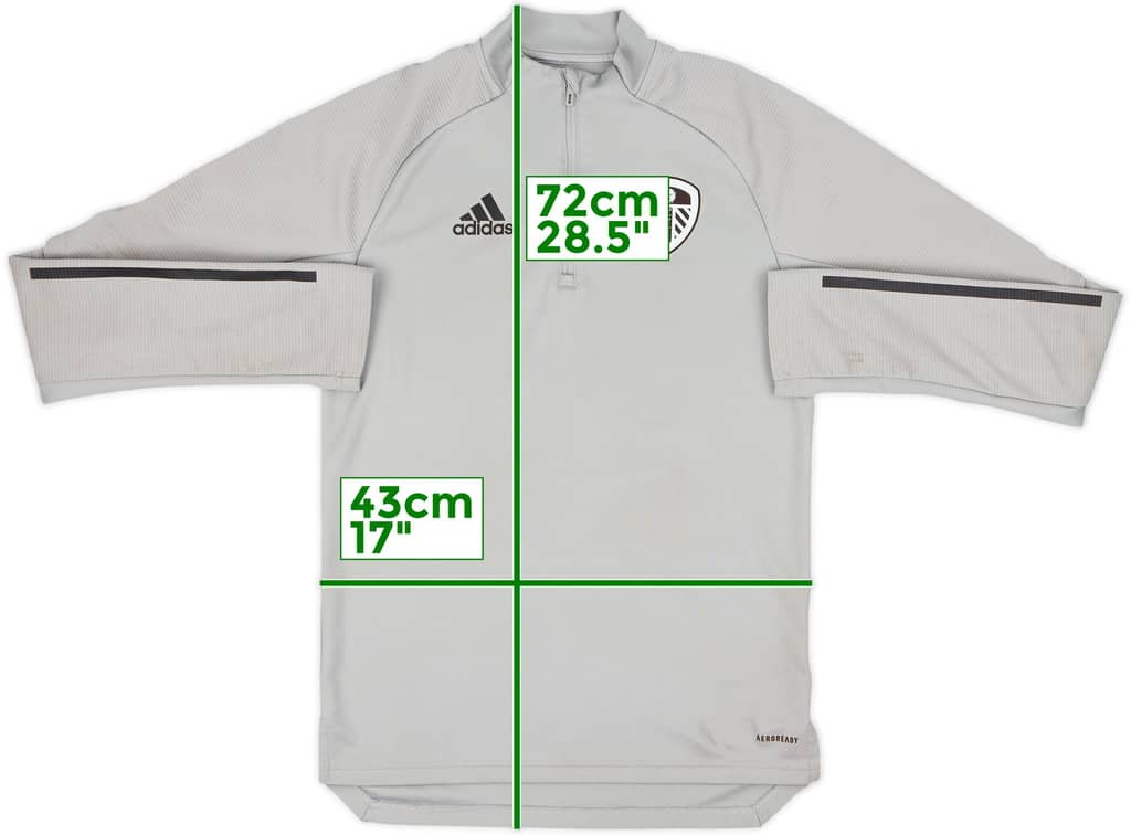 2020-21 Leeds United adidas 1/4 Zip Drill Top - 8/10 - (XS)