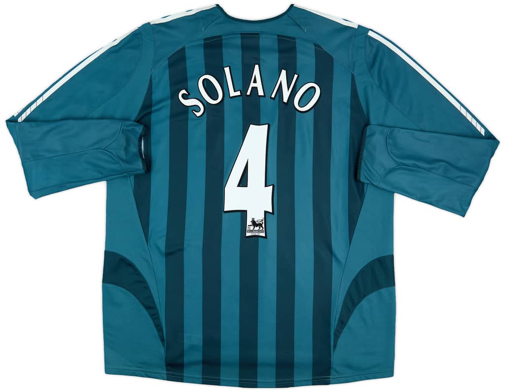 2005-06 Newcastle Away L/S Shirt Solano #4 - 7/10 - (XXL)