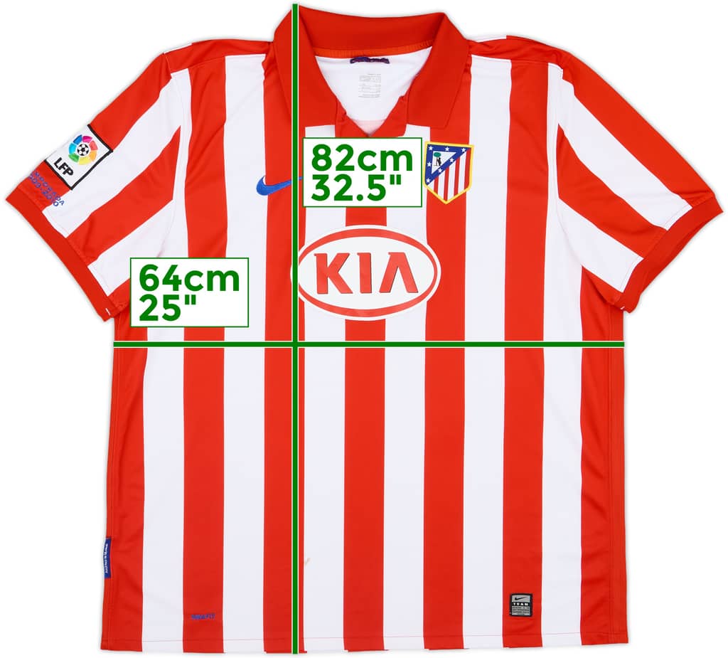 2009-10 Atletico Madrid Home Shirt - 7/10 - (XXL)