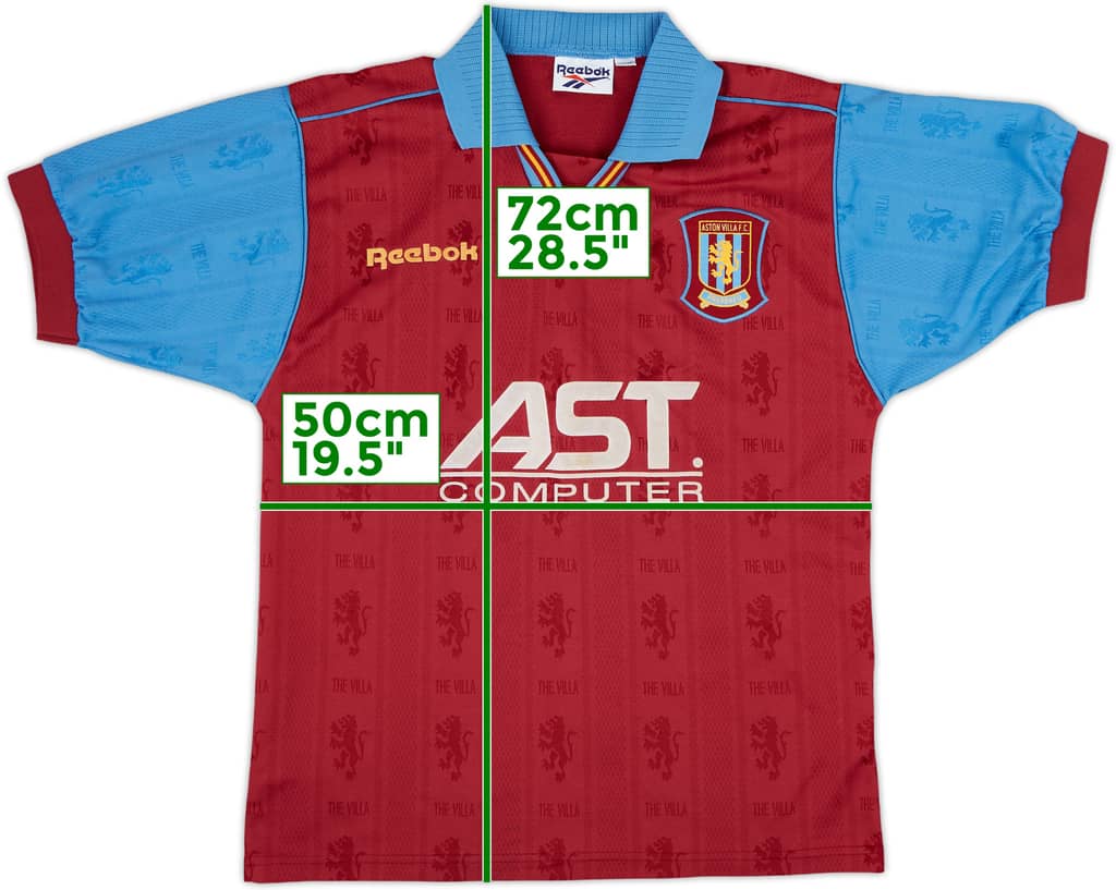 1995-97 Aston Villa Home Shirt - 8/10 - (S)