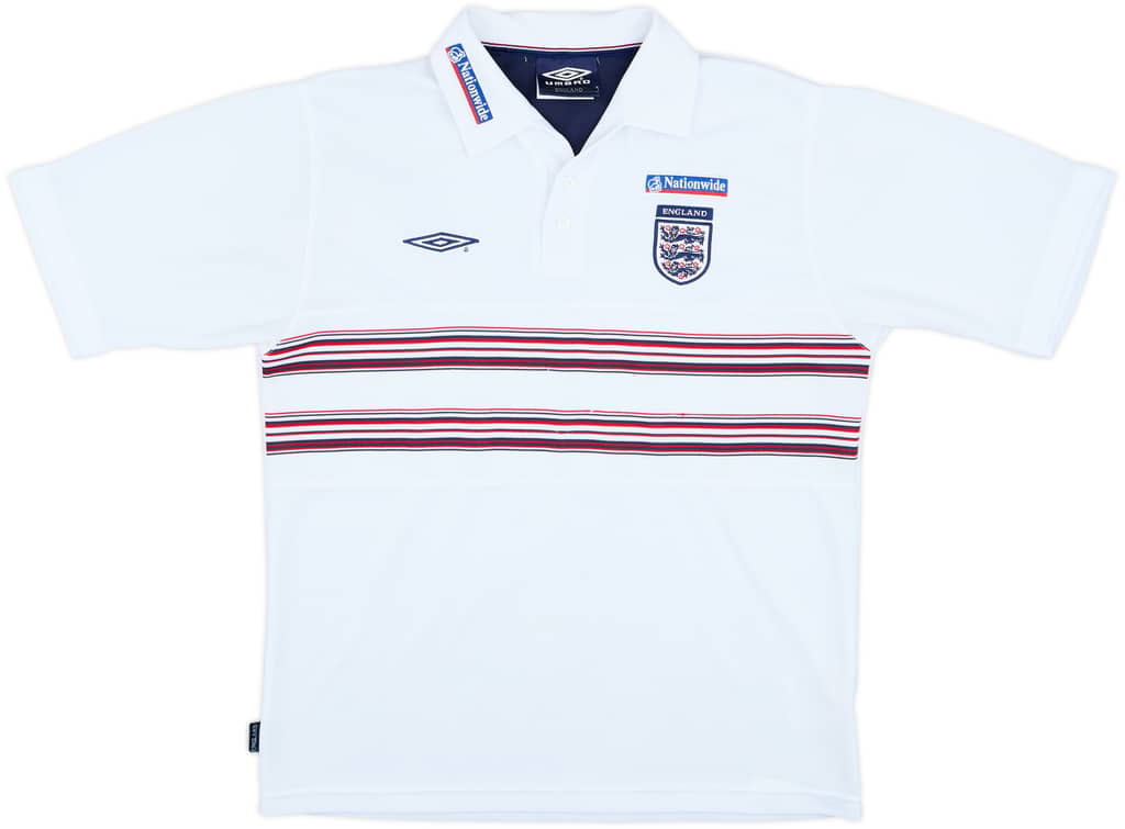 2002-03 England Umbro Polo Shirt - 9/10 - (M)