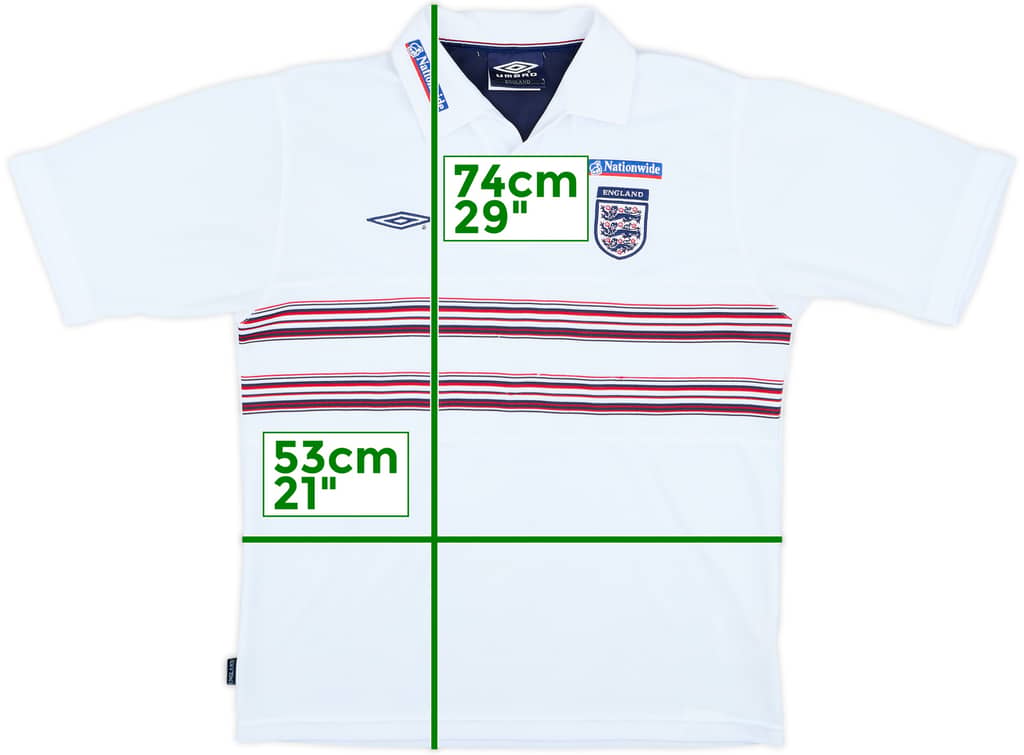 2002-03 England Umbro Polo Shirt - 9/10 - (M)