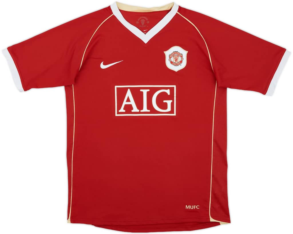 2006-07 Manchester United Home Shirt - 7/10 - (XL.Boys)