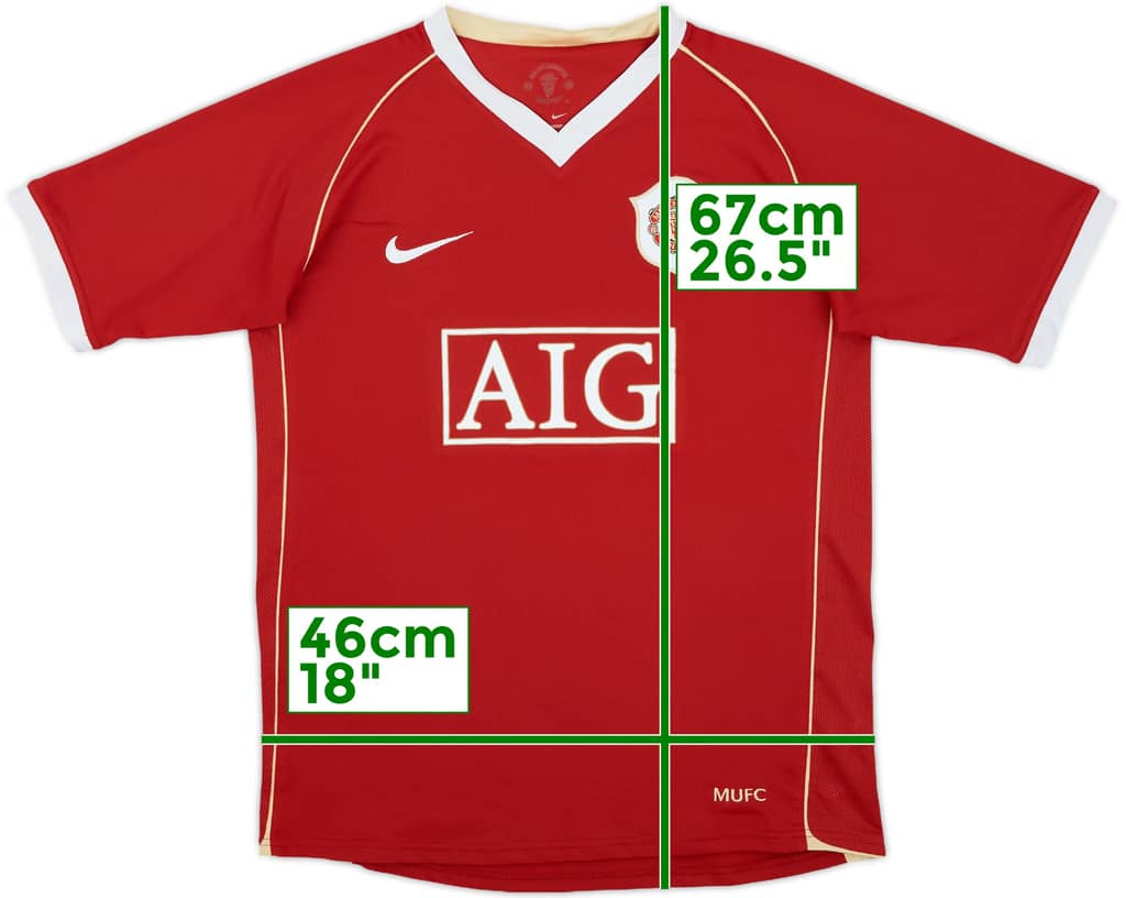 2006-07 Manchester United Home Shirt - 7/10 - (XL.Boys)