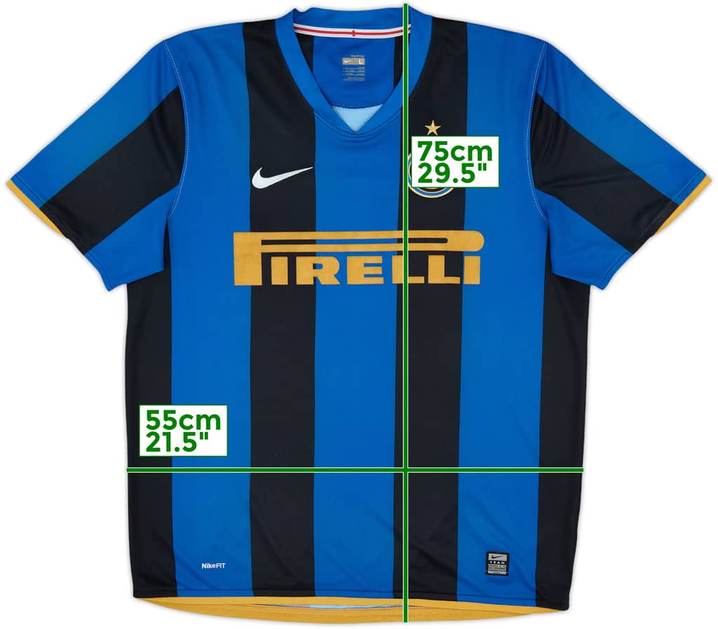 2008-09 Inter Milan Home Shirt - 8/10 - (L)