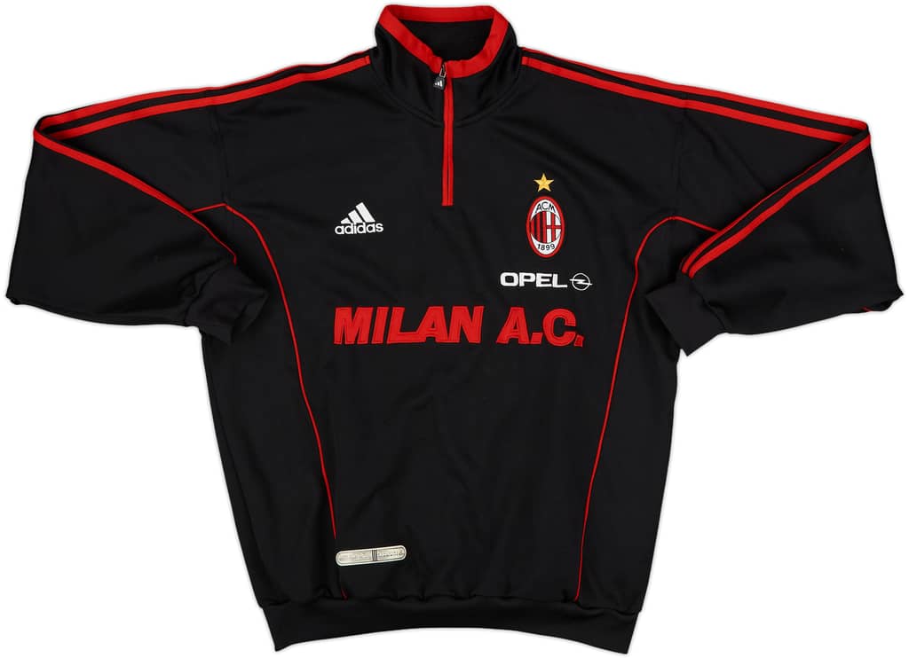 1999-00 AC Milan adidas 1/4 Zip Training Top - 8/10 - (L)