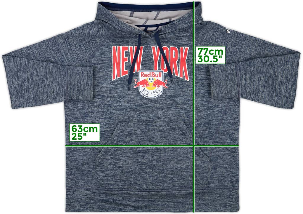 2015-16 New York Red Bullas adidas Hooded Sweat Top - 9/10 - (Women's XXL)