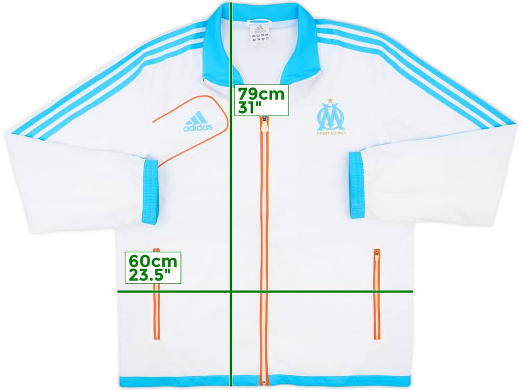 2012-13 Olympique Marseille adidas Track Jacket - 7/10 - (L/XL)