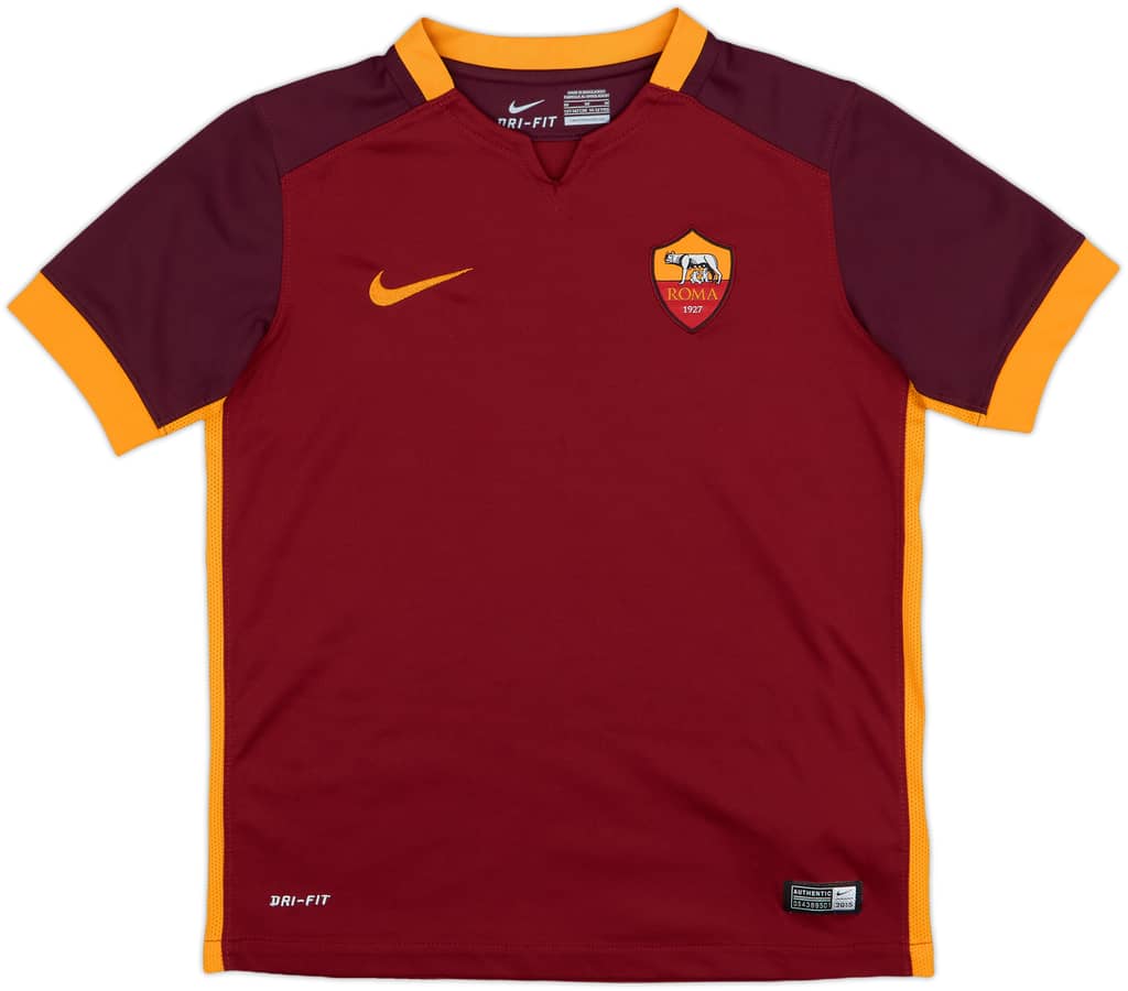 2015-16 Roma Home Shirt - 8/10 - (M.Boys)