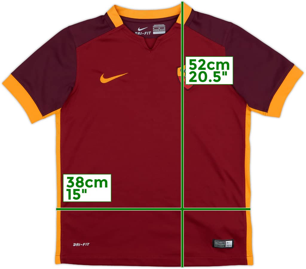 2015-16 Roma Home Shirt - 8/10 - (M.Boys)