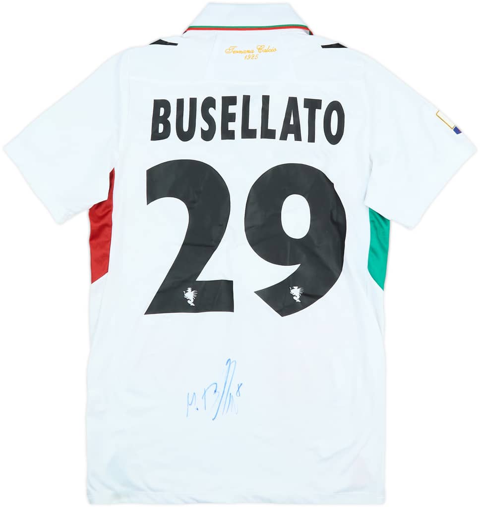 2015-16 Ternana Match Issue Coppa Italia Signed Away Shirt Busellato #29