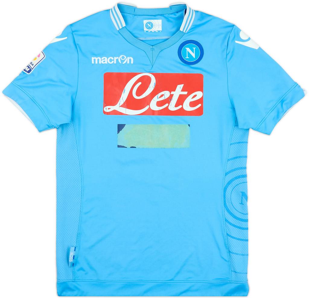 2013-14 Napoli Match Issue Home Shirt #9