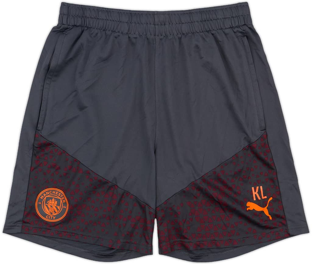 2020-21 Manchester City Staff Issue Puma Training Shorts 'KL' - 9/10 - (L)