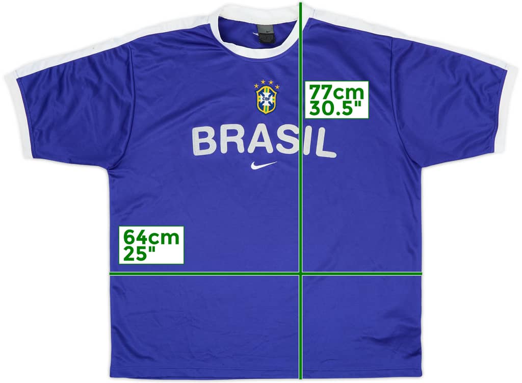 Camiseta Nike de entrenamiento de Brazil 2002 - 8/10 - (XL)