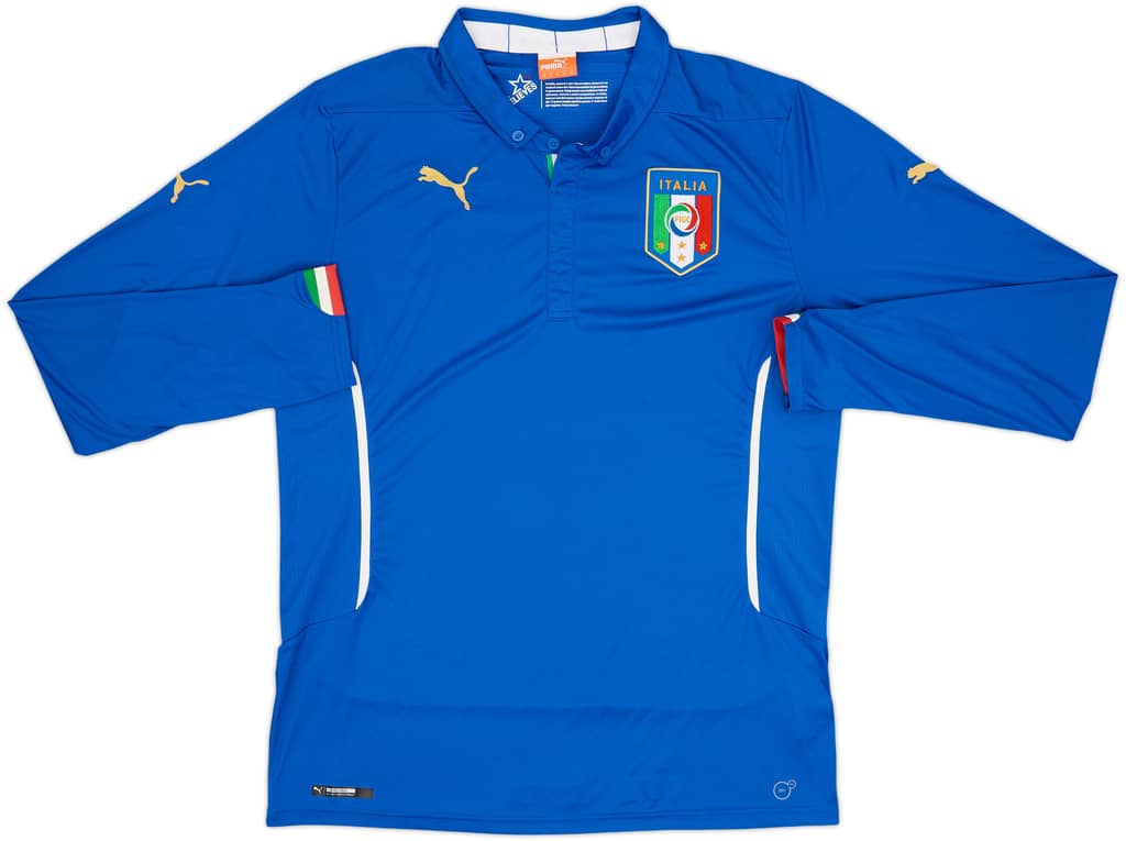 2014-15 Italy Home L/S Shirt - 8/10 - (XL)