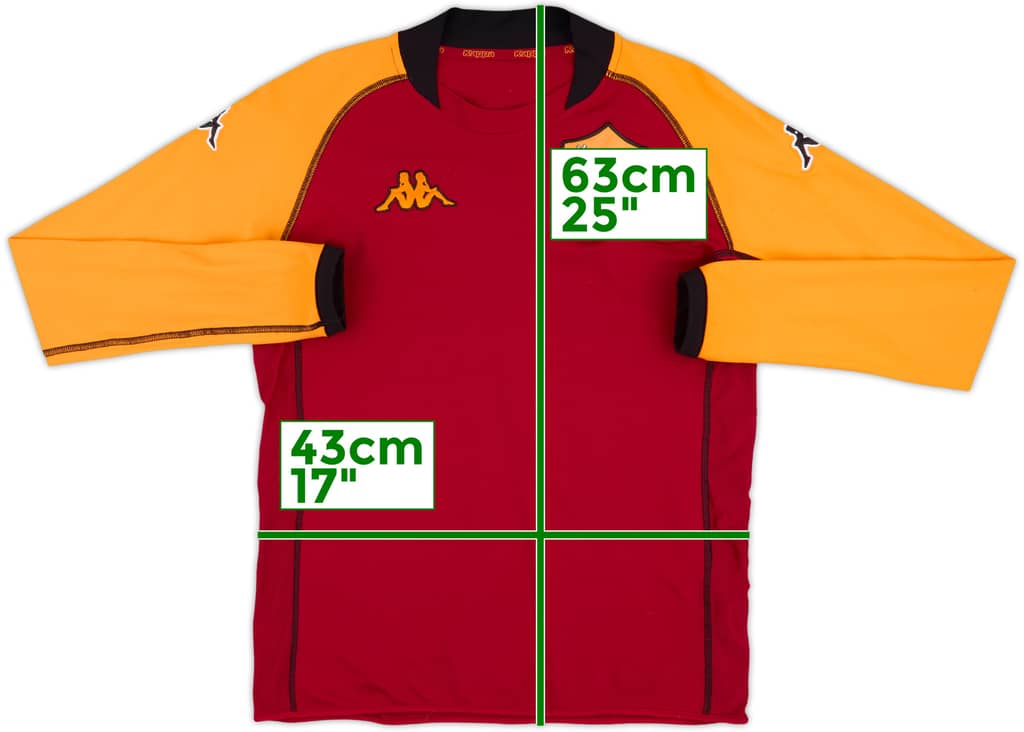 2002-03 Roma European Home L/S Shirt - 8/10 - (S)