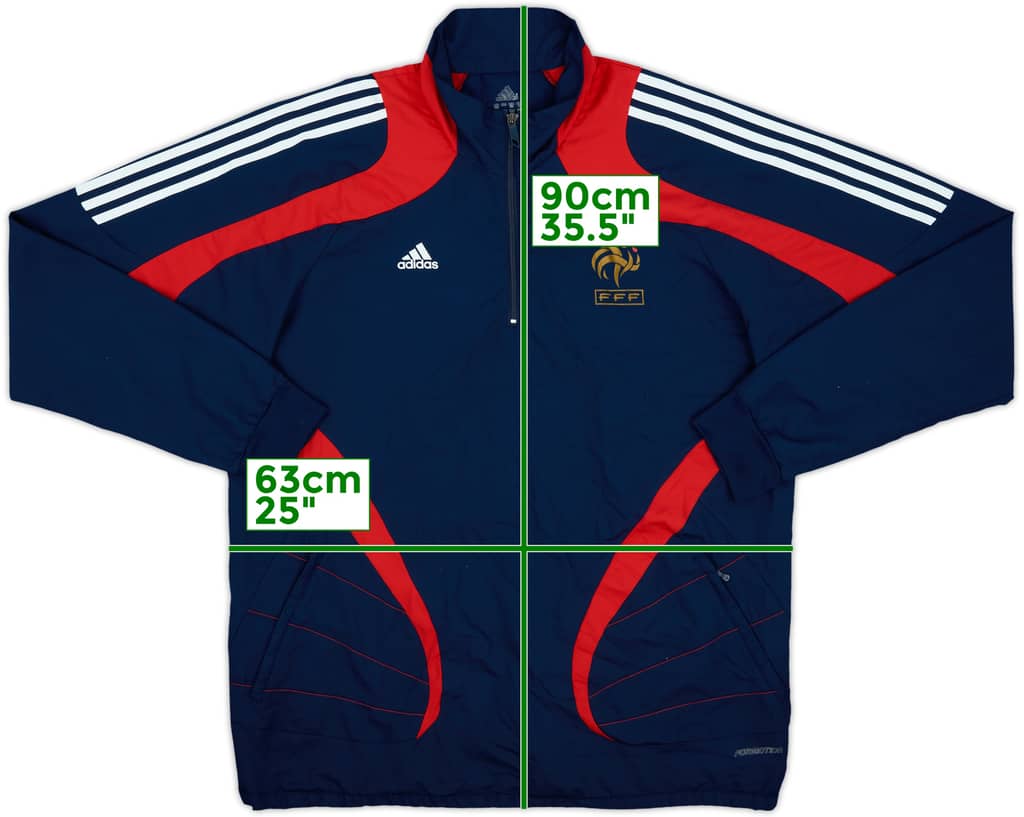 2007-08 France Player Issue adidas Formotion 1/4 Zip Drill Top - 8/10 - (L)