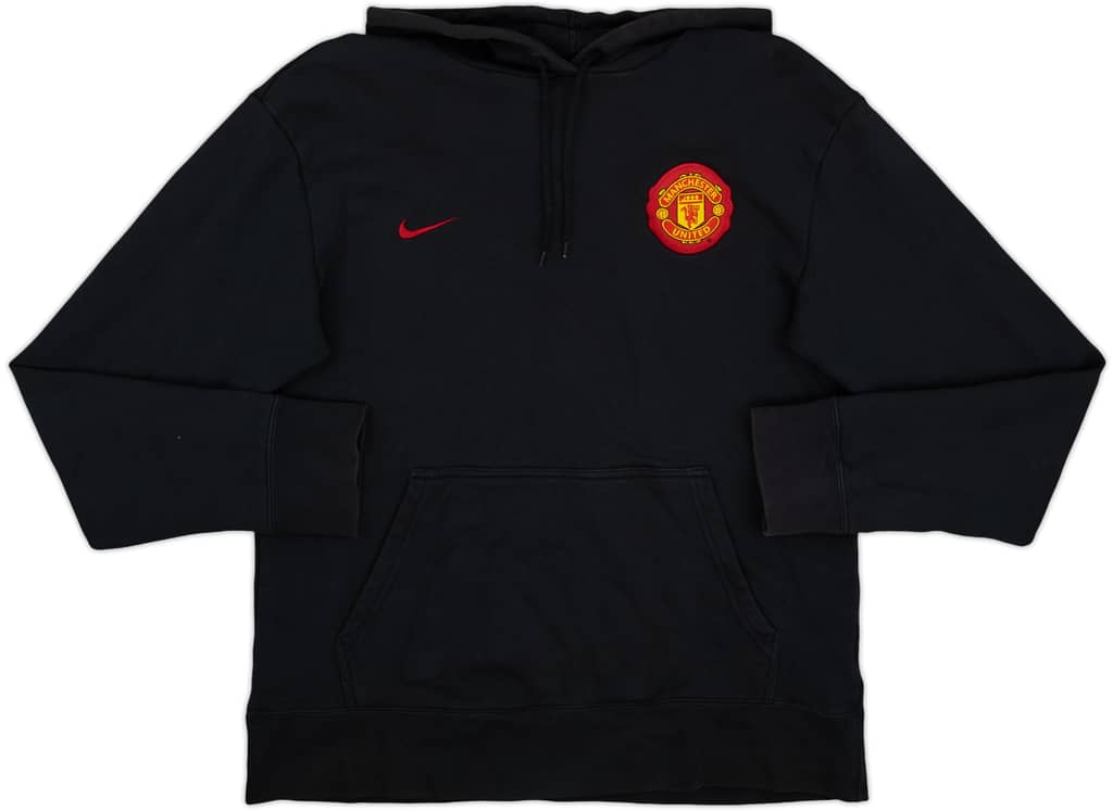 2009-10 Manchester United Nike Hooded Sweat Top - 8/10 - (L)