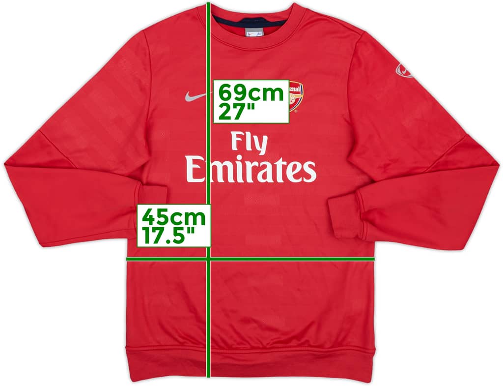 2009-10 Arsenal Nike Sweat Top - 9/10 - (L)