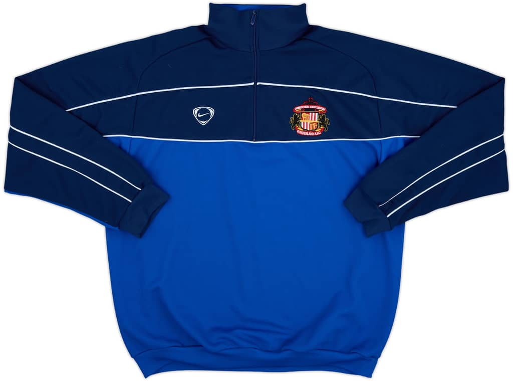 2001-02 Sunderland Nike 1/4 Zip Sweat Top - 8/10 - (L)