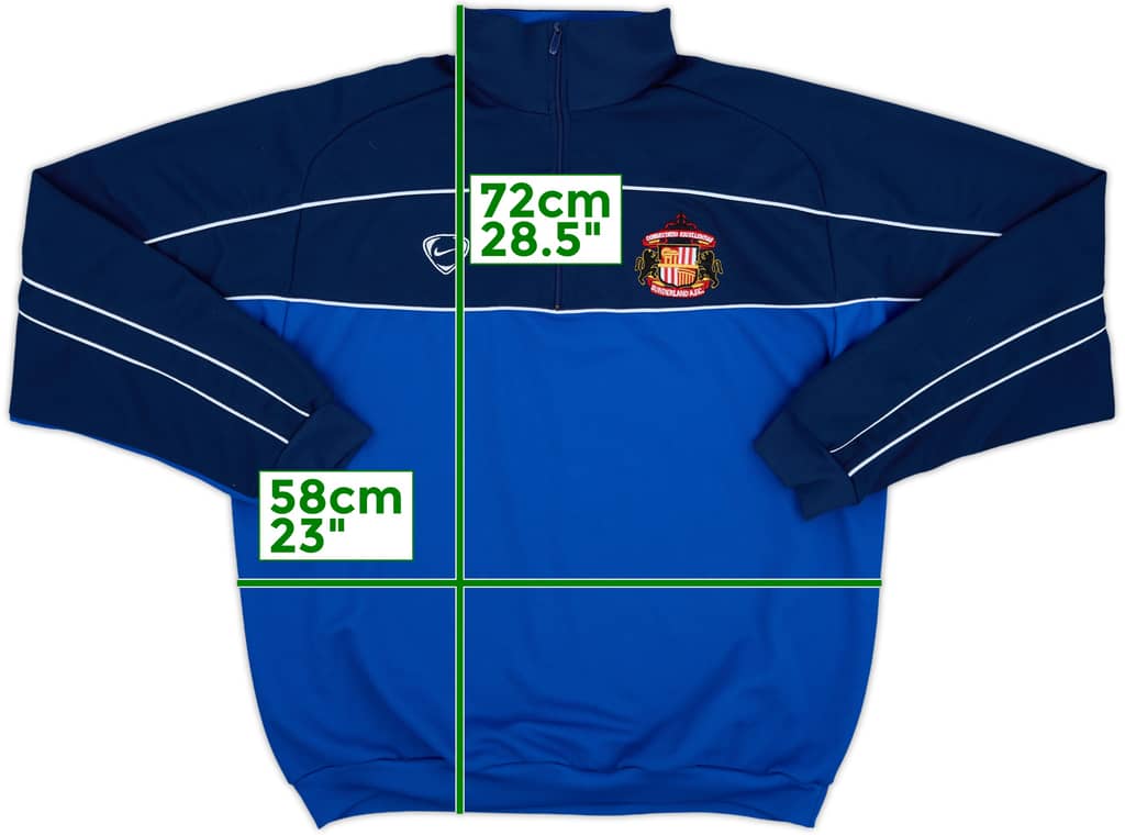 2001-02 Sunderland Nike 1/4 Zip Sweat Top - 8/10 - (L)