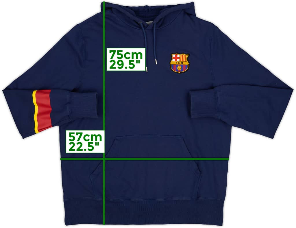 2012-13 Barcelona Nike Hooded Sweat Top - 9/10 - (XL)
