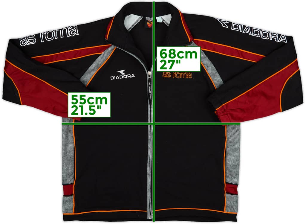1998-99 Roma Diadora Track Jacket - 8/10 - (L.Boys)