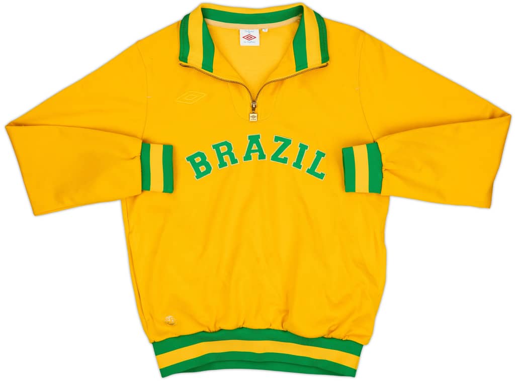2009-10 Brazil Retro Umbro 1/4 Zip Drill Top - 7/10 - (M)
