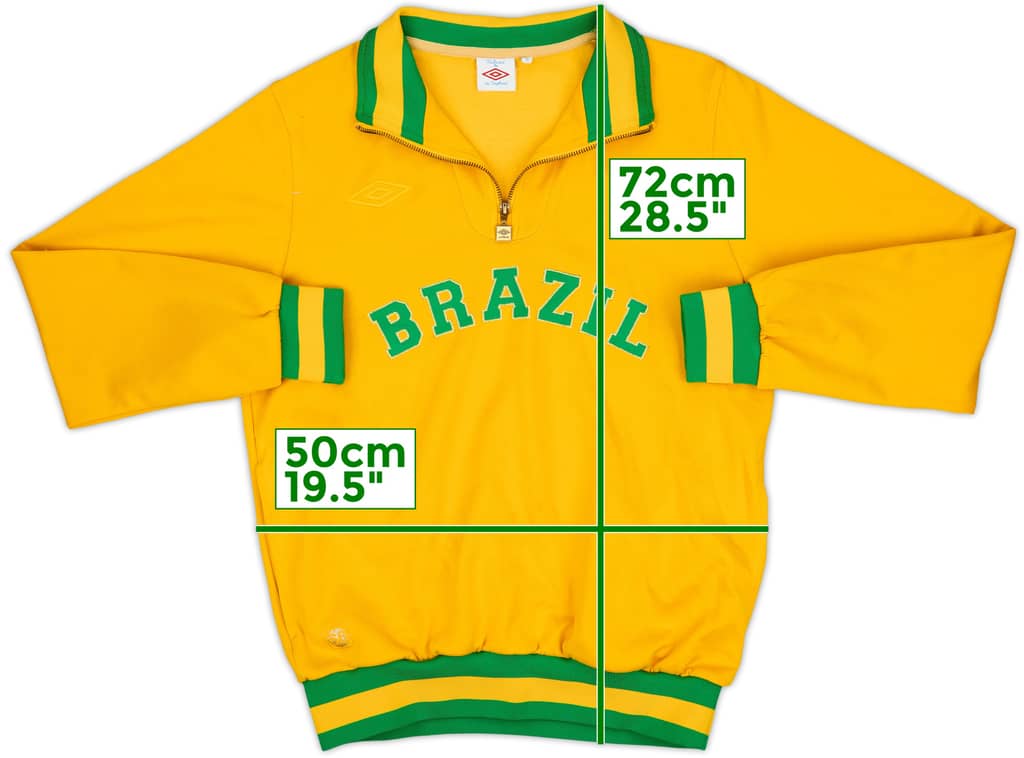 2009-10 Brazil Retro Umbro 1/4 Zip Drill Top - 7/10 - (M)