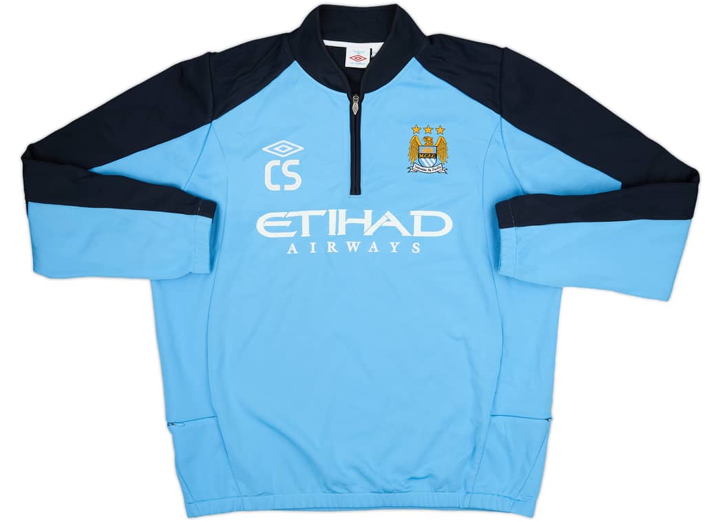 2012-13 Manchester City Staff Issue Umbro 1/4 Zip Drill Top CS - 10/10 - (XXL)