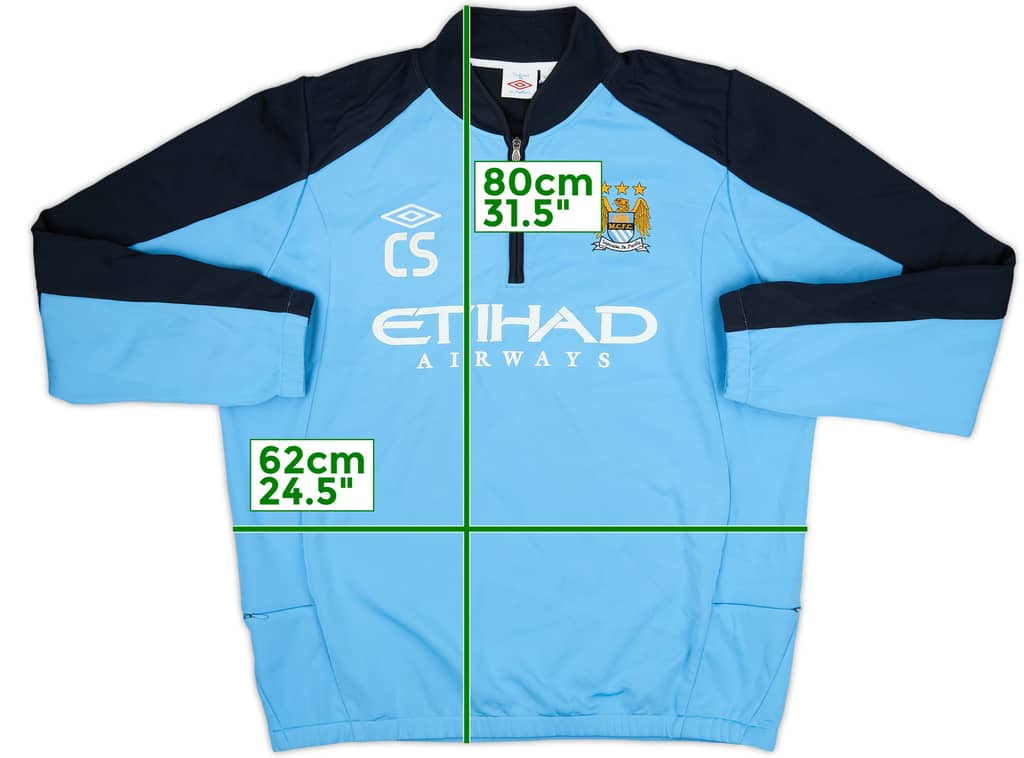 2012-13 Manchester City Staff Issue Umbro 1/4 Zip Drill Top CS - 10/10 - (XXL)