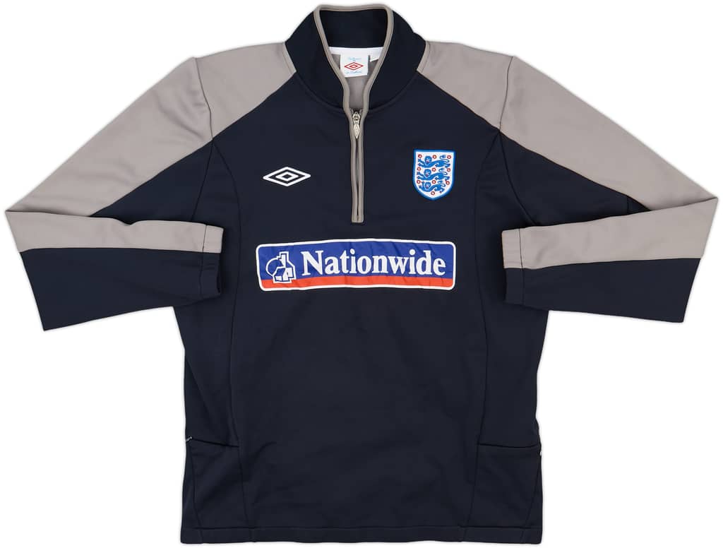 2009-10 England Umbro 1/4 Zip Drill Top - 8/10 - (L)