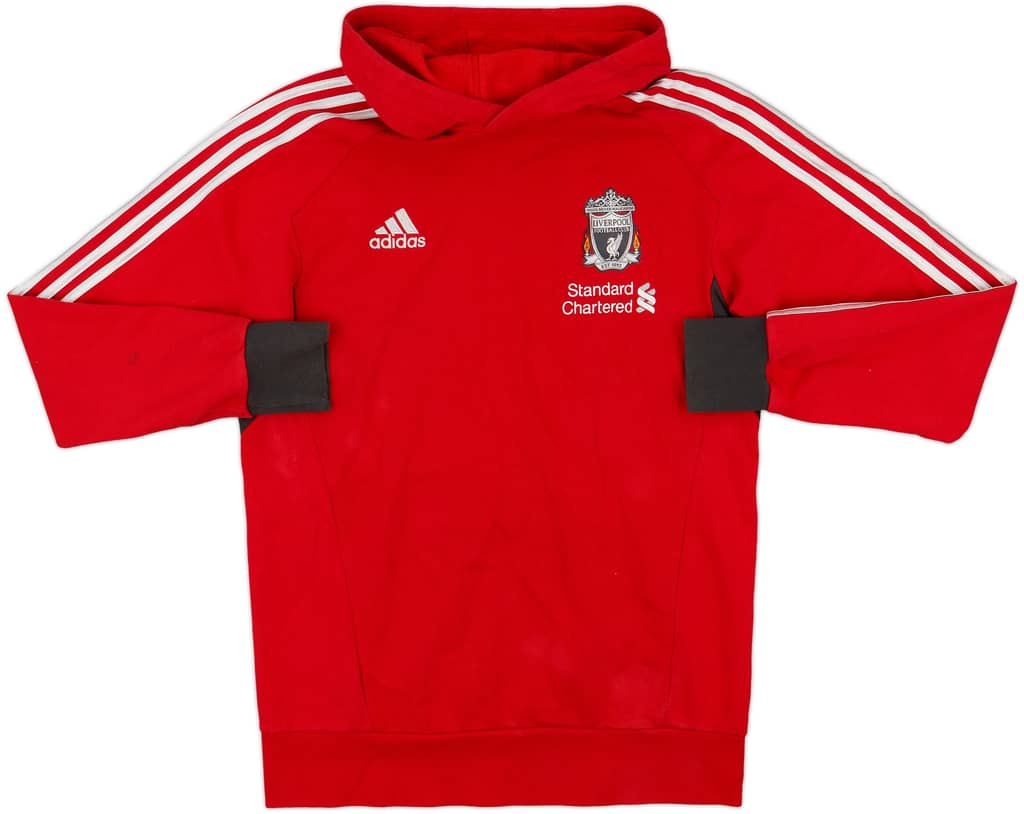 2011-12 Liverpool adidas Hooded Sweat Top - 8/10 - (L)