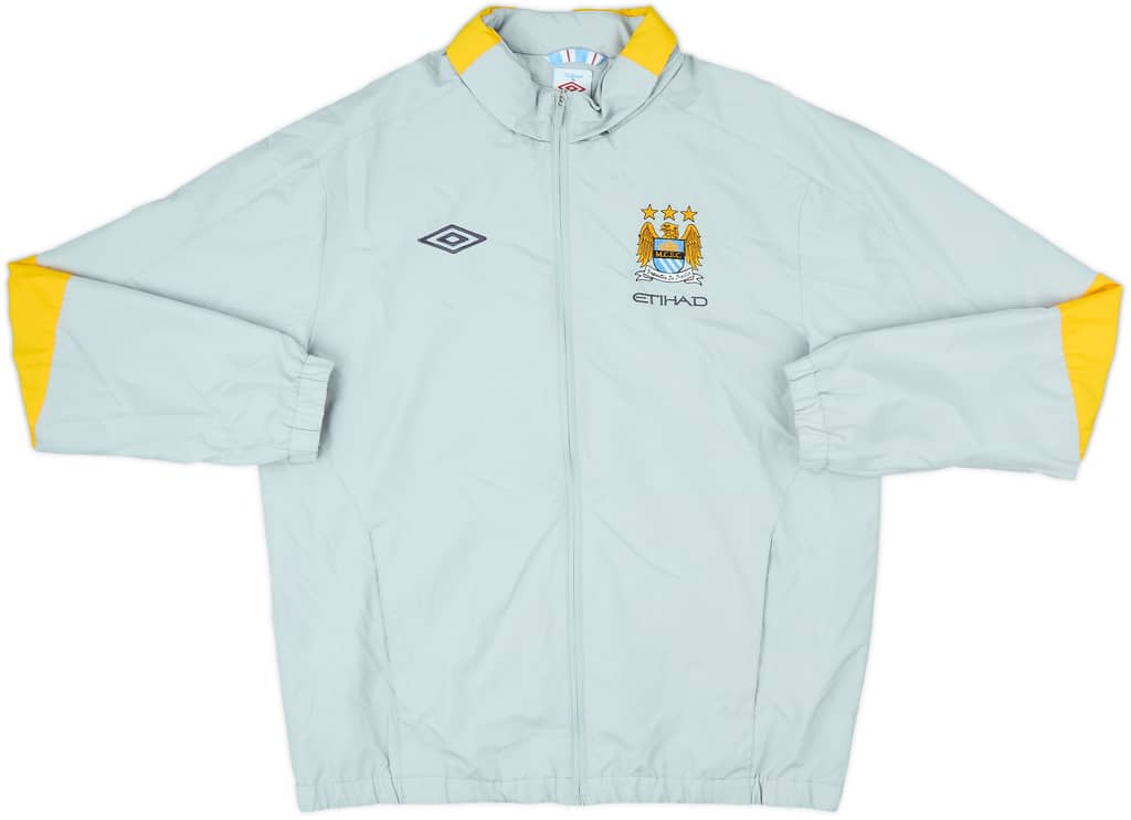 2010-11 Manchester City Umbro Hooded Rain Jacket - 10/10 - (L)