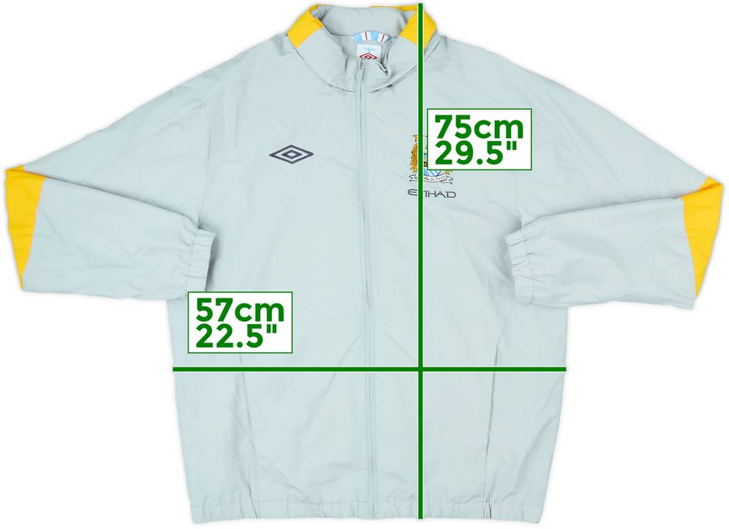 2010-11 Manchester City Umbro Hooded Rain Jacket - 10/10 - (L)