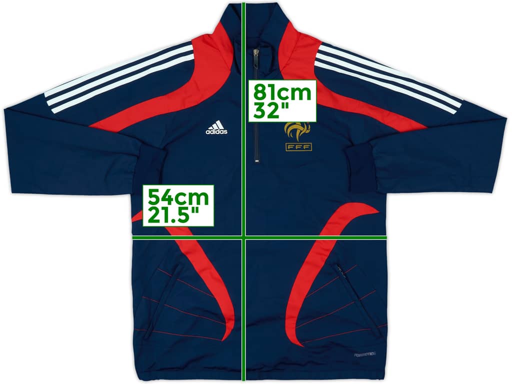 2007-08 France Player Issue Formotion 1/4 Zip Drill Top - 8/10 - (M)