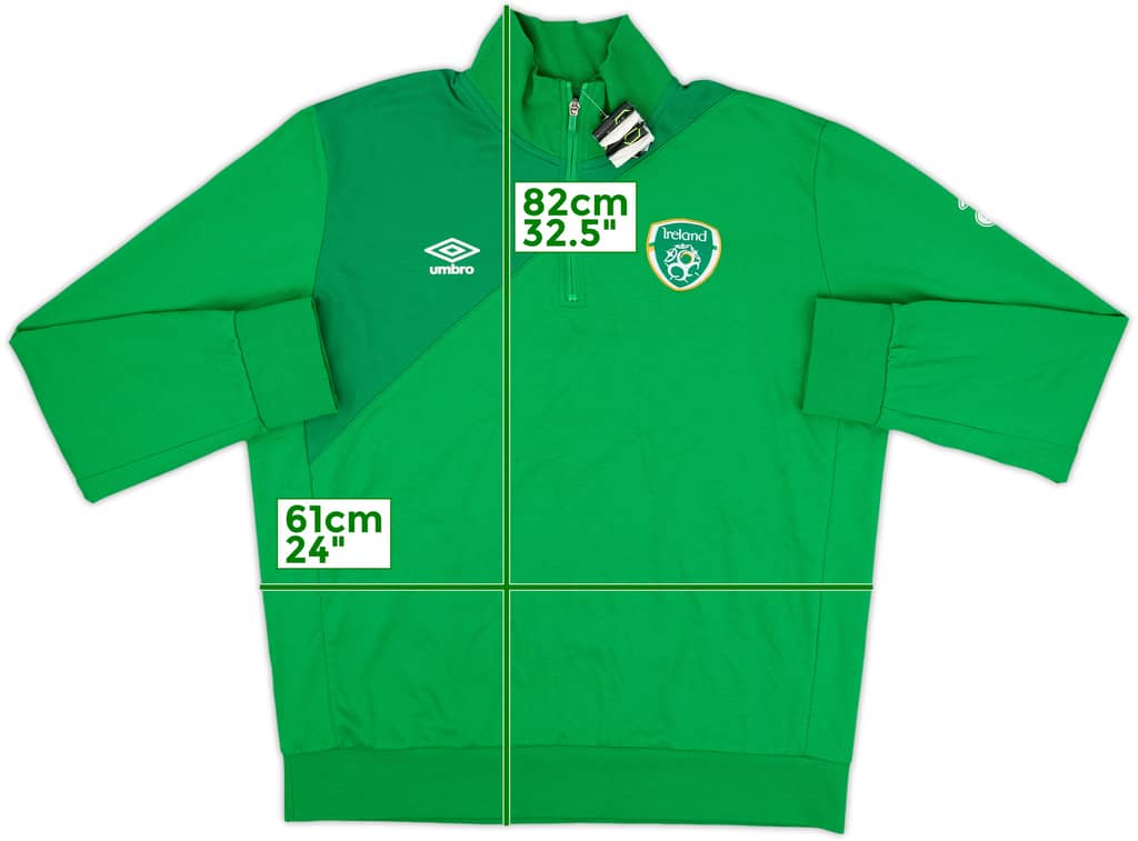 2016-17 Ireland Umbro 1/4 Zip Drill Top - 10/10 - (XXL)