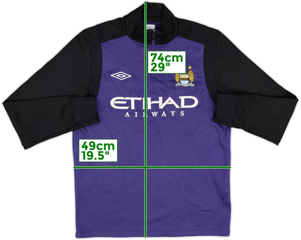 2012-13 Manchester City Umbro 1/4 Zip Drill Top - 7/10 - (M)