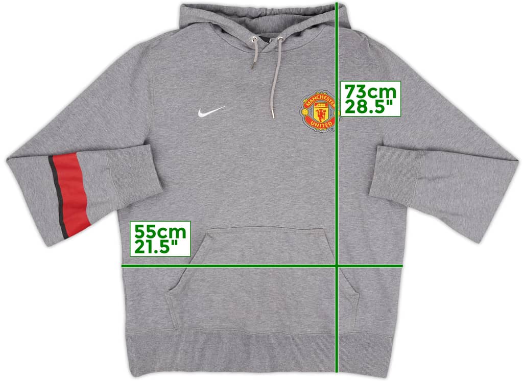 2012-13 Manchester United Nike Hooded Sweat Top - 8/10 - (L)