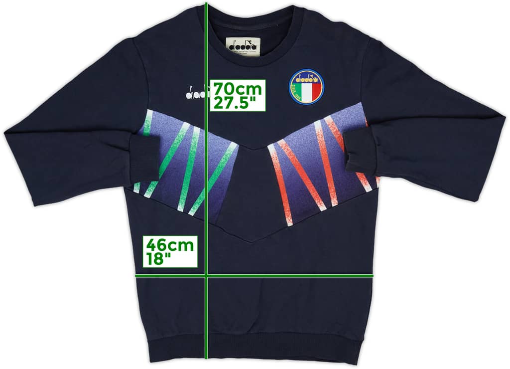 2010-11 Italy Diadora 1994 Retro Sweat Top - 8/10 - (S)