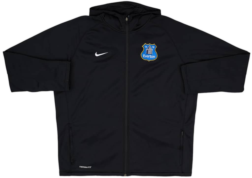2013-14 Everton Nike Hooded Track Jacket - 10/10 - (XXL)