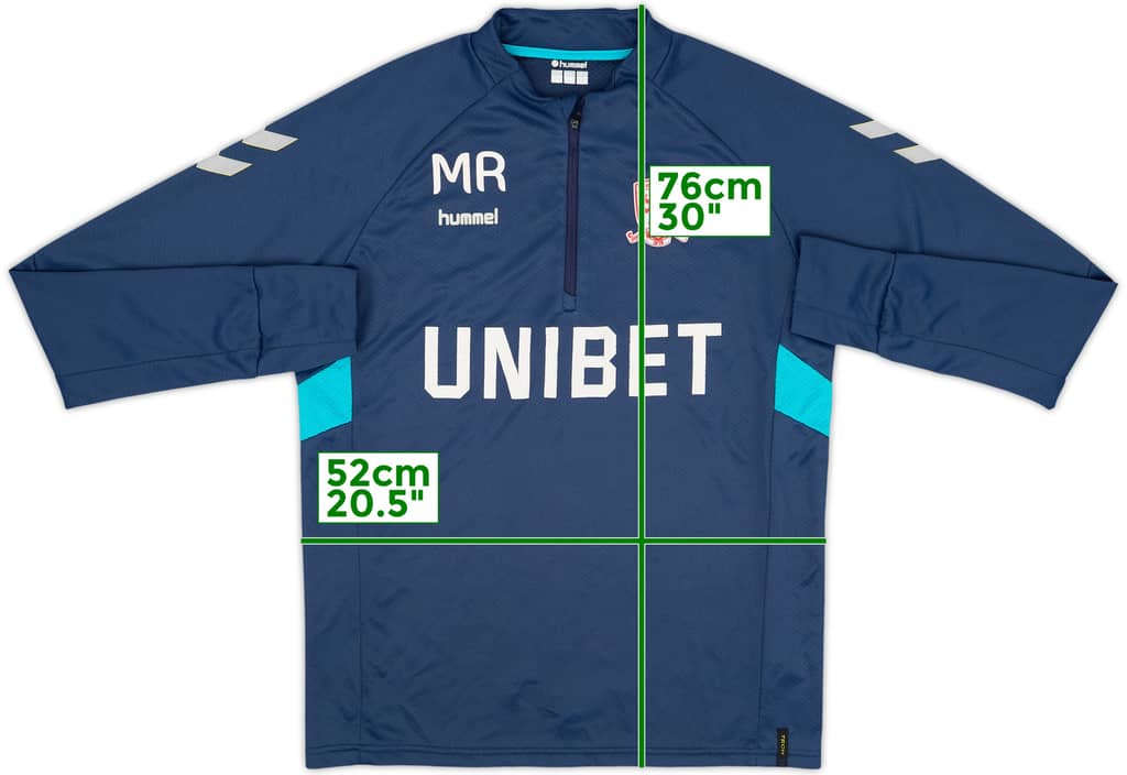 2018-19 Middlesbrough Hummel Staff Issue 1/4 Zip Drill Top MR - 7/10 - (L)