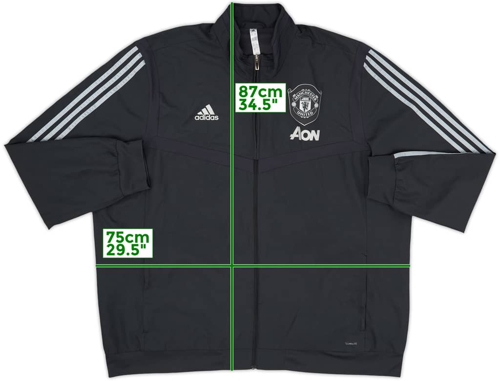 2019-20 Manchester United adidas Track Jacket - 8/10 - (3XL)