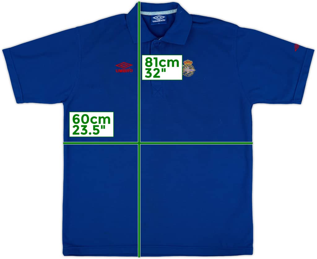 1996-97 Deportivo de La Coruna Umbro Polo Shirt - 8/10 - (XL)