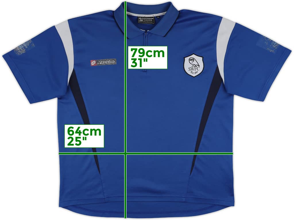 2007-09 Sheffield Wednesday Lotto 1/4 Zip Polo Shirt - 5/10 - (XXL)