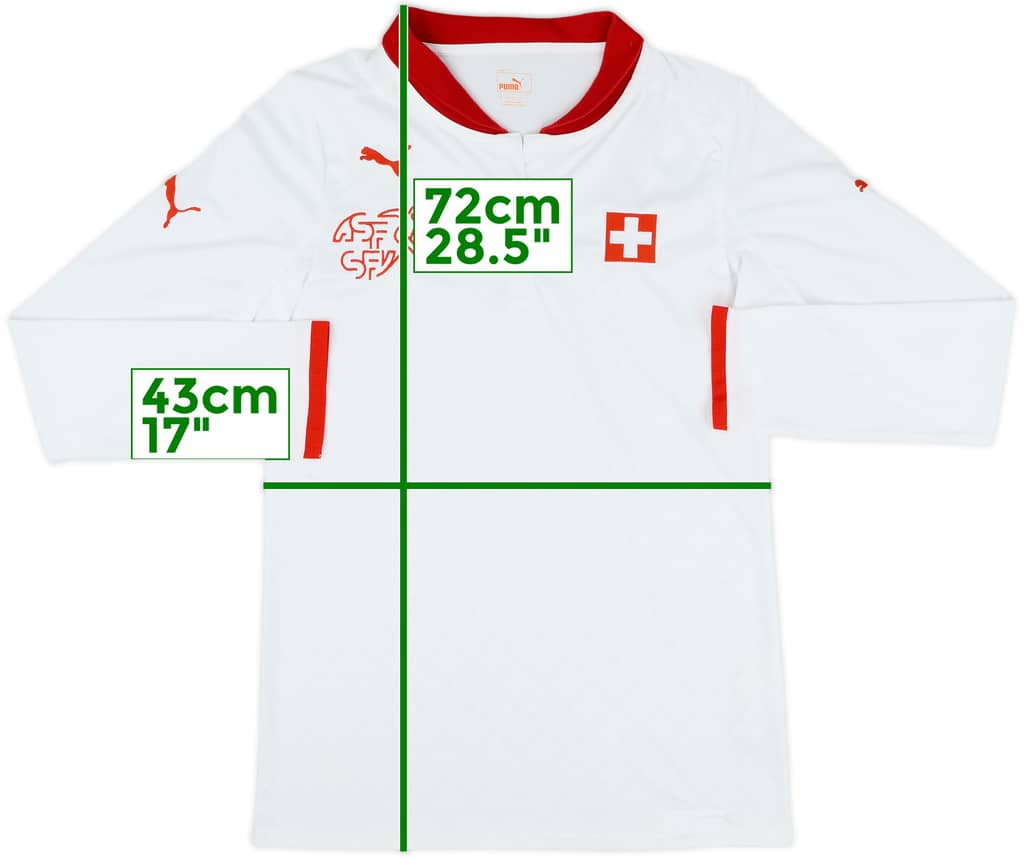 2012-14 Switzerland Away L/S Shirt - 8/10 - (M)
