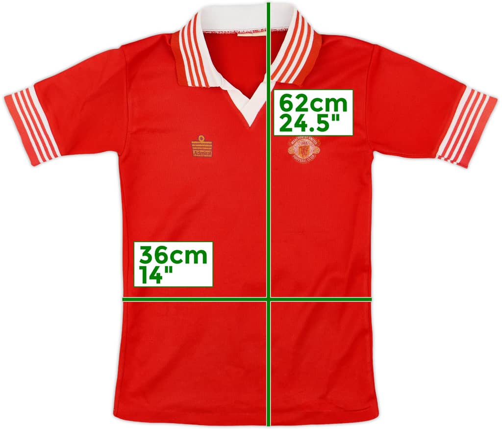 1977-80 Manchester United Home Shirt - 7/10 - (Y)