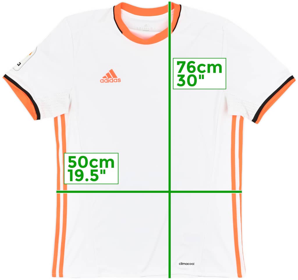 2016-17 Valencia Home Shirt - 8/10 - (M)