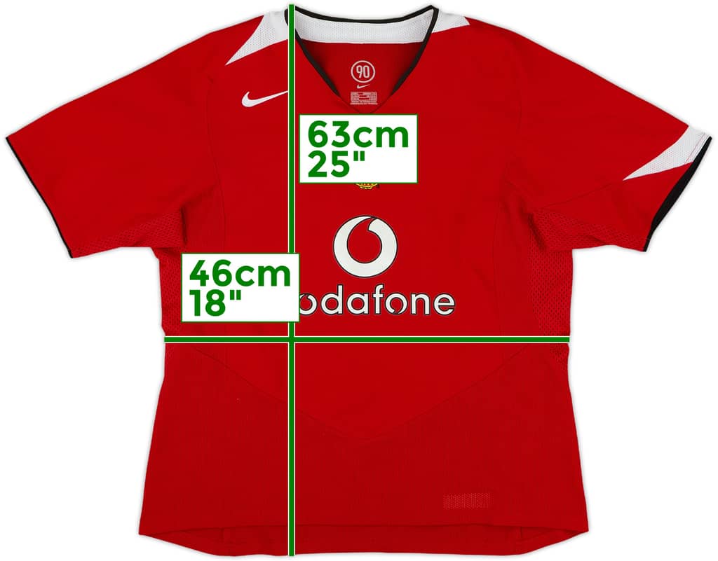 2004-06 Manchester United Home Shirt - 8/10 - (Women's L)